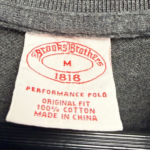 Brooks Brothers Charcoal Polo Shirt - Men’s Medium - Picture 4 of 5